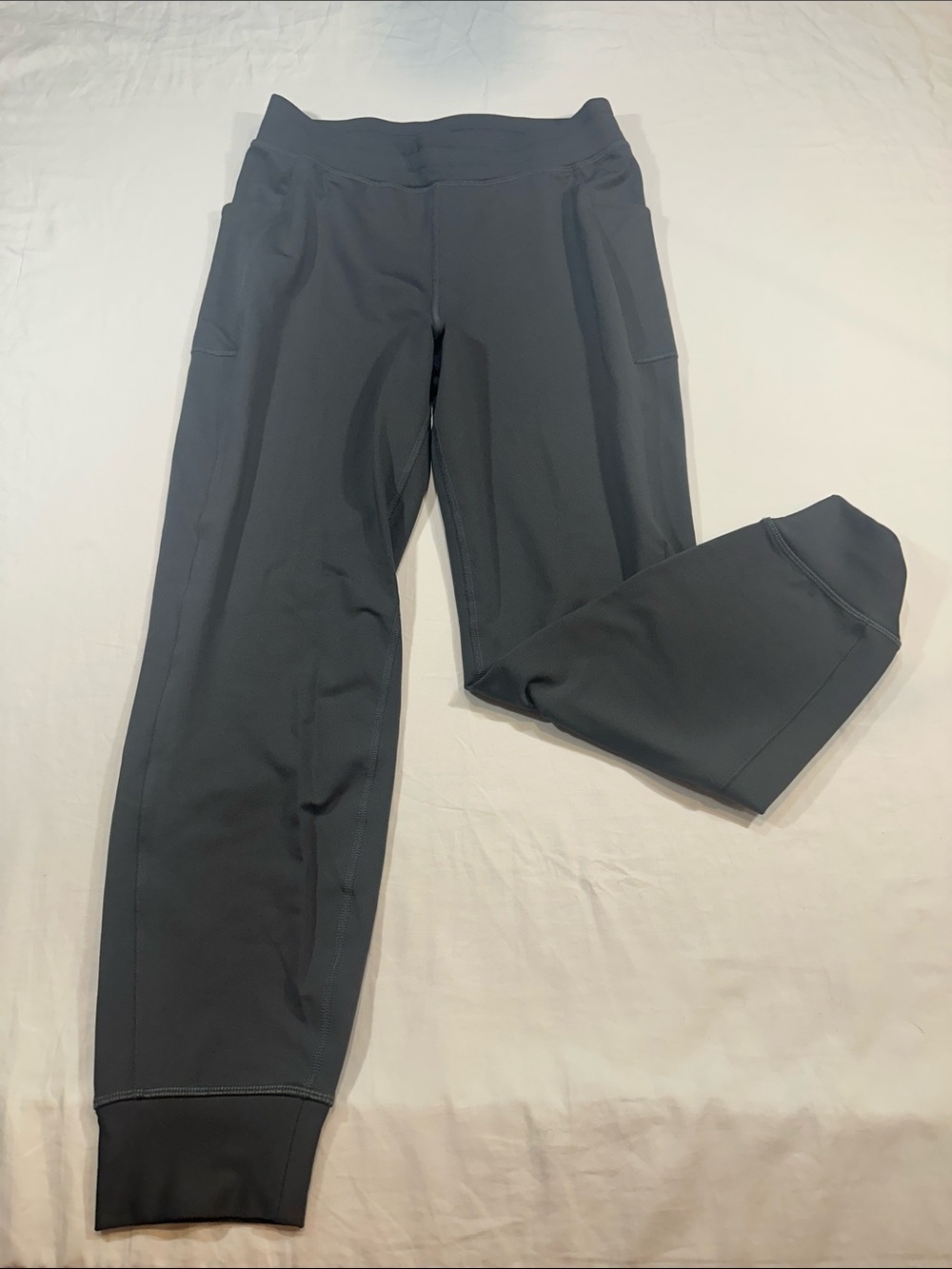 Fabletics gray Performance Leggings with Inner Curved Logo Tag